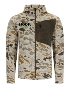 Simms CX Hoody Full Zip With Logo -go fishing CXfullzip ghostcamostone