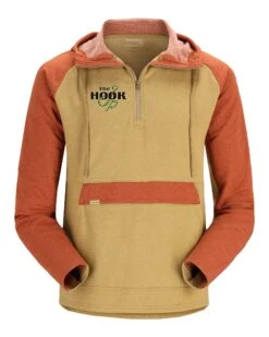 Simms Vermilion Hoody With Logo -go fishing HlfZipRustCamel